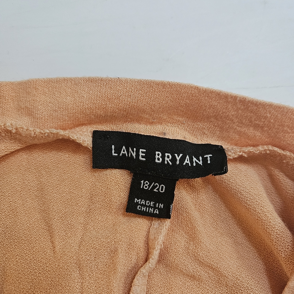 Lane Bryant Gradient Ombre Tank Top Peach Olive Sleeveless Swing Sz 18/20 *read - Picture 4 of 7